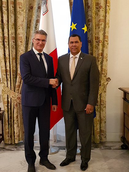 Bahamas High Commissioner Greenslade Presented Letters of Commission in  Malta - Government - News